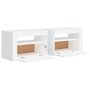 Voir la diapositive 5 : VIDAXL Tables de chevet 2 pcs avec LED Blanc 60x35x40 cm