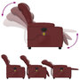 Voir la diapositive 5 : VIDAXL Fauteuil de massage inclinable Rouge bordeaux Similicuir