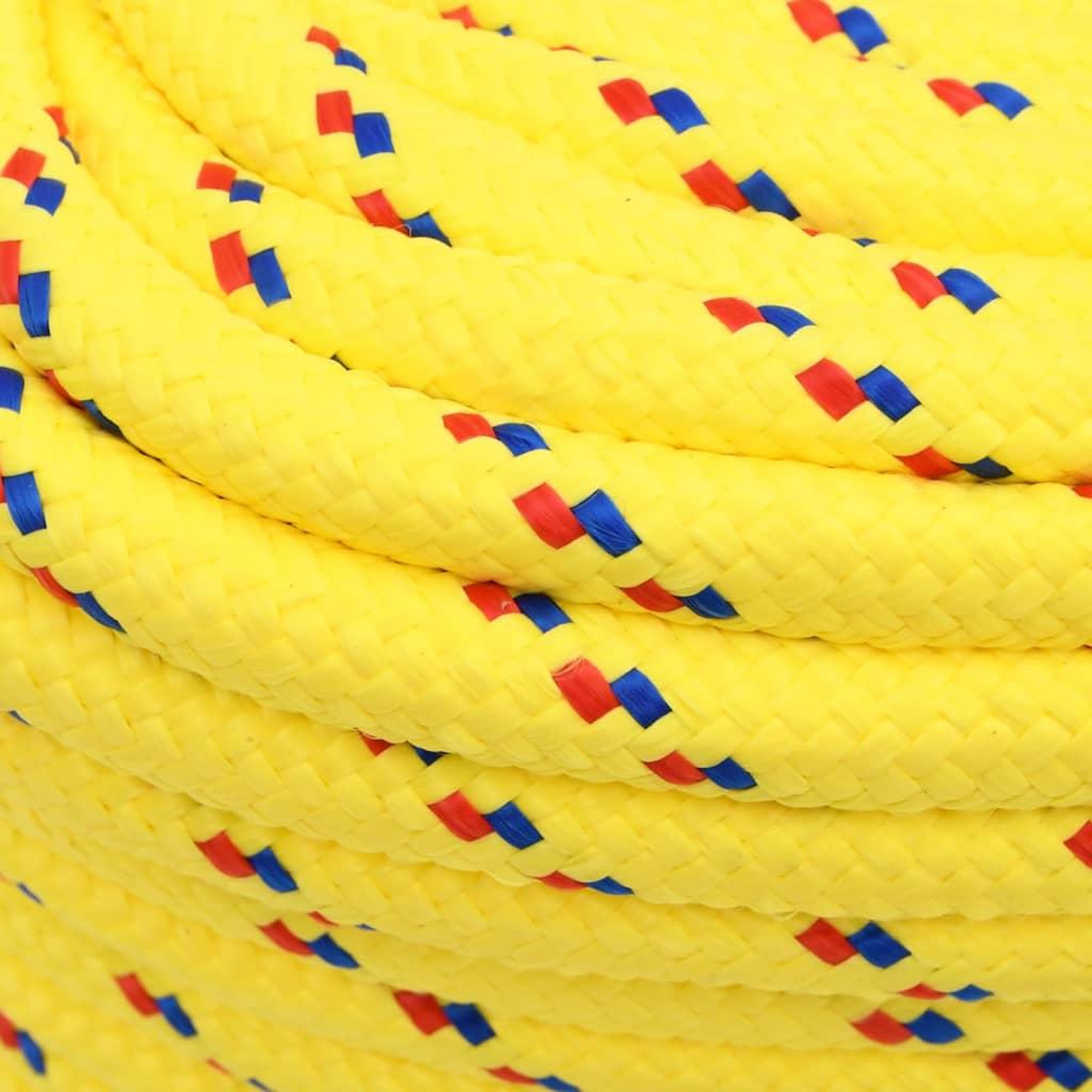Voir la diapositive 4 : VIDAXL Corde de bateau Jaune 16 mm 25 m Polypropylene