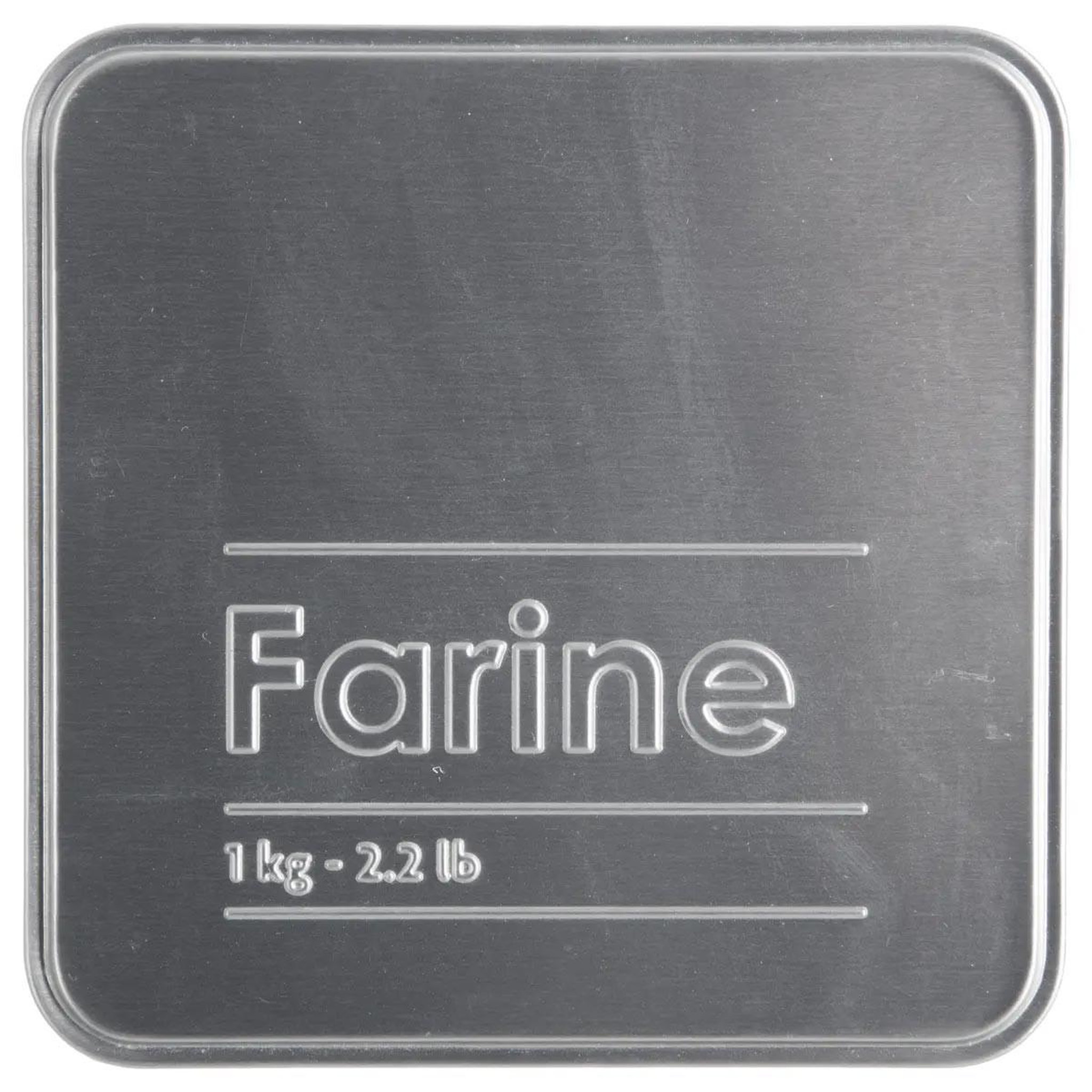 Voir la diapositive 2 : FIVE Boîte à farine  relief ii  18cm noir