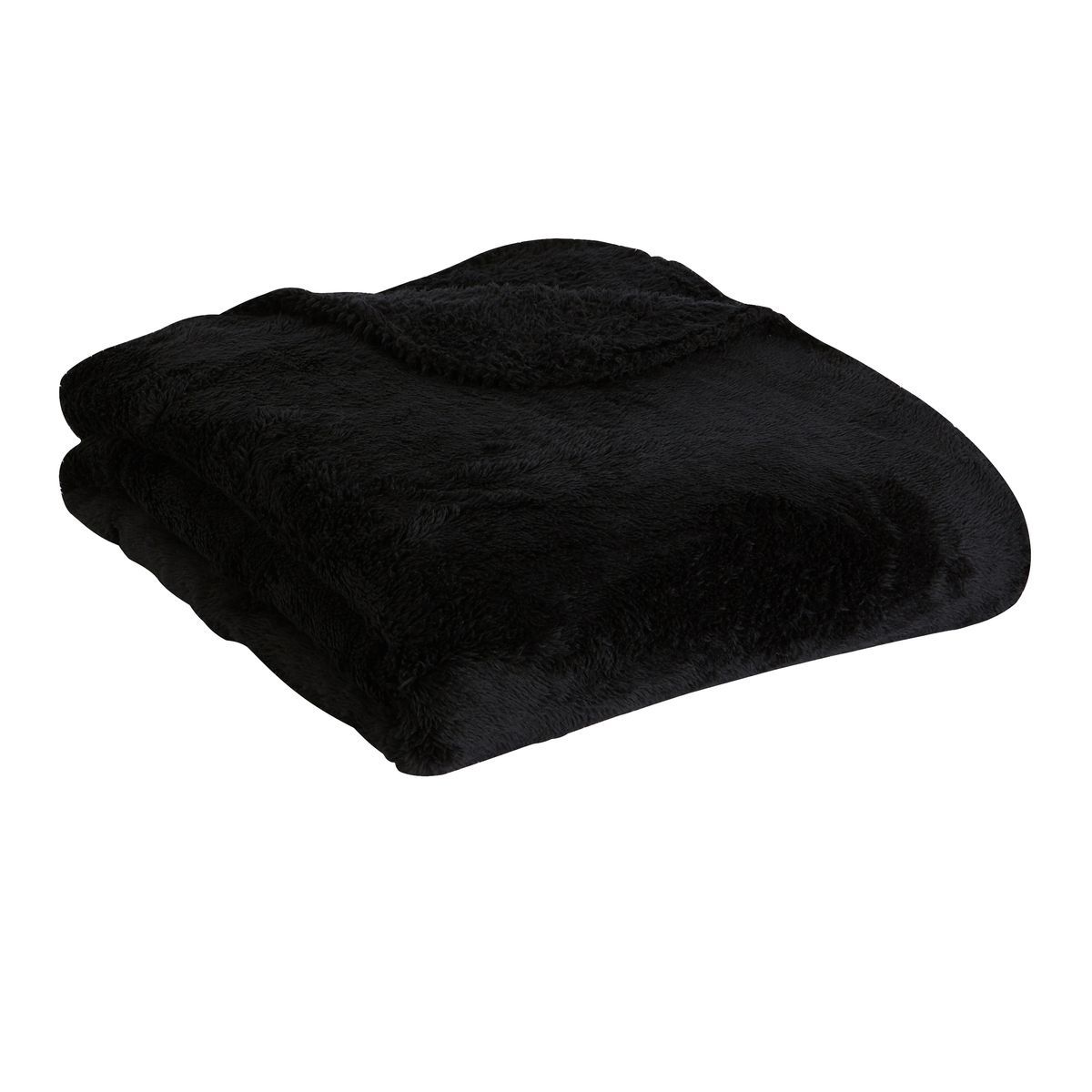 ACTUEL Plaid uni en sherpa en polyester