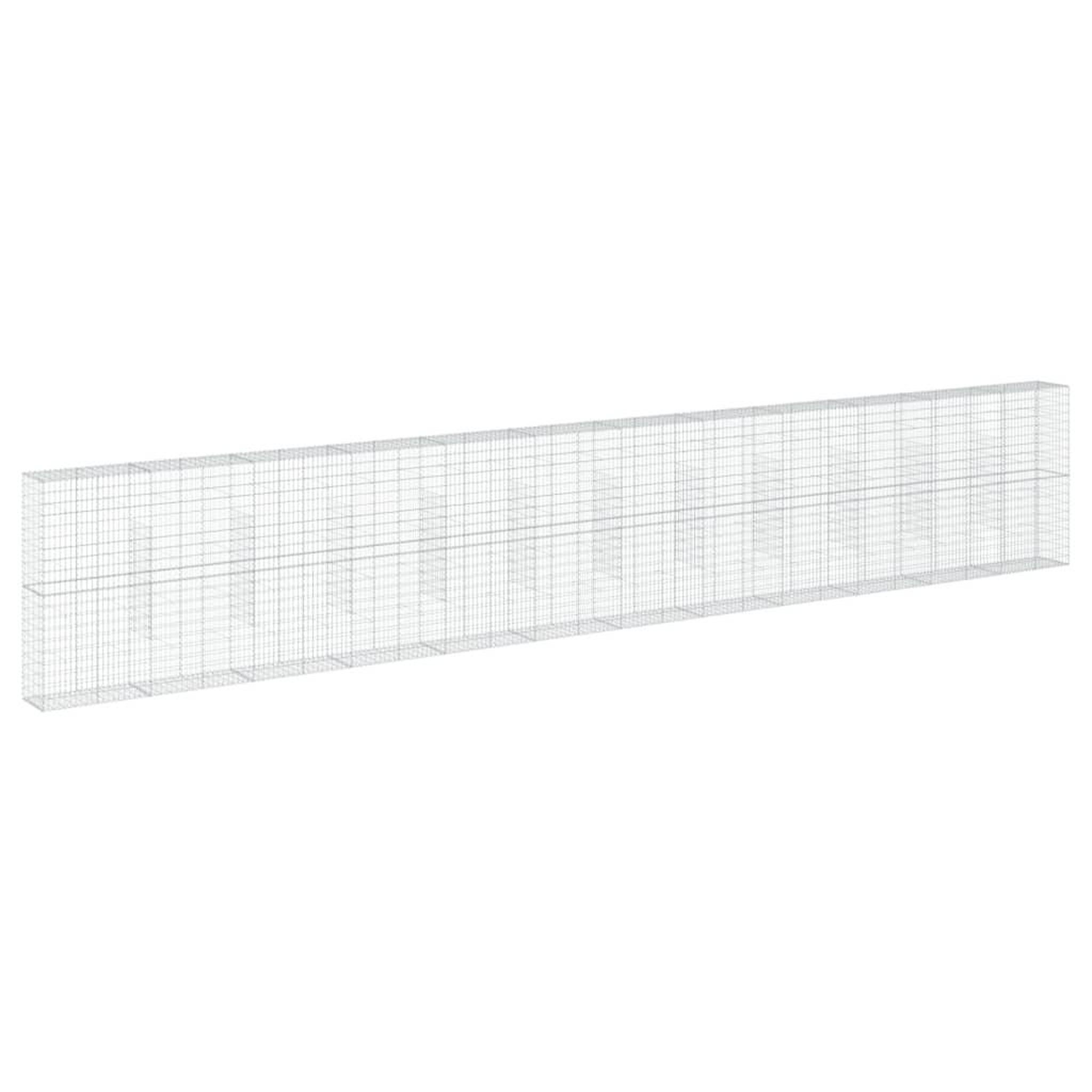 Voir la diapositive 5 : VIDAXL Panier gabion avec couvercle 1200x50x200 cm fer galvanise