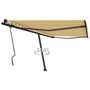 Voir la diapositive 1 : VIDAXL Auvent manuel retractable sur pied 450x300 cm Jaune et blanc