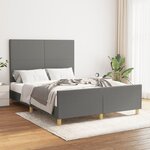 VIDAXL Cadre de lit sans matelas gris fonce 140x200 cm tissu