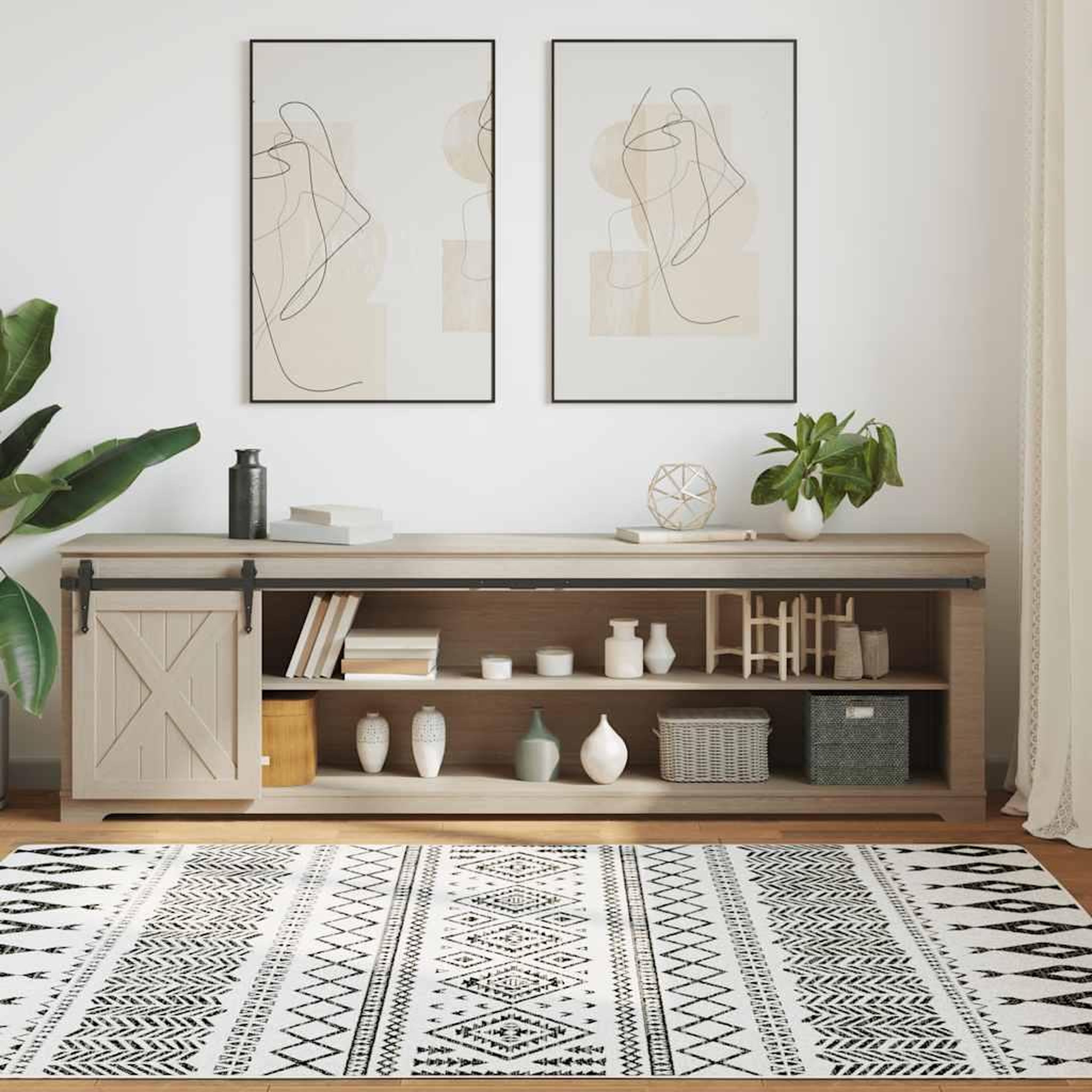 Voir la diapositive 3 : VIDAXL Kit de porte d'armoire coulissante 213 cm acier au carbone