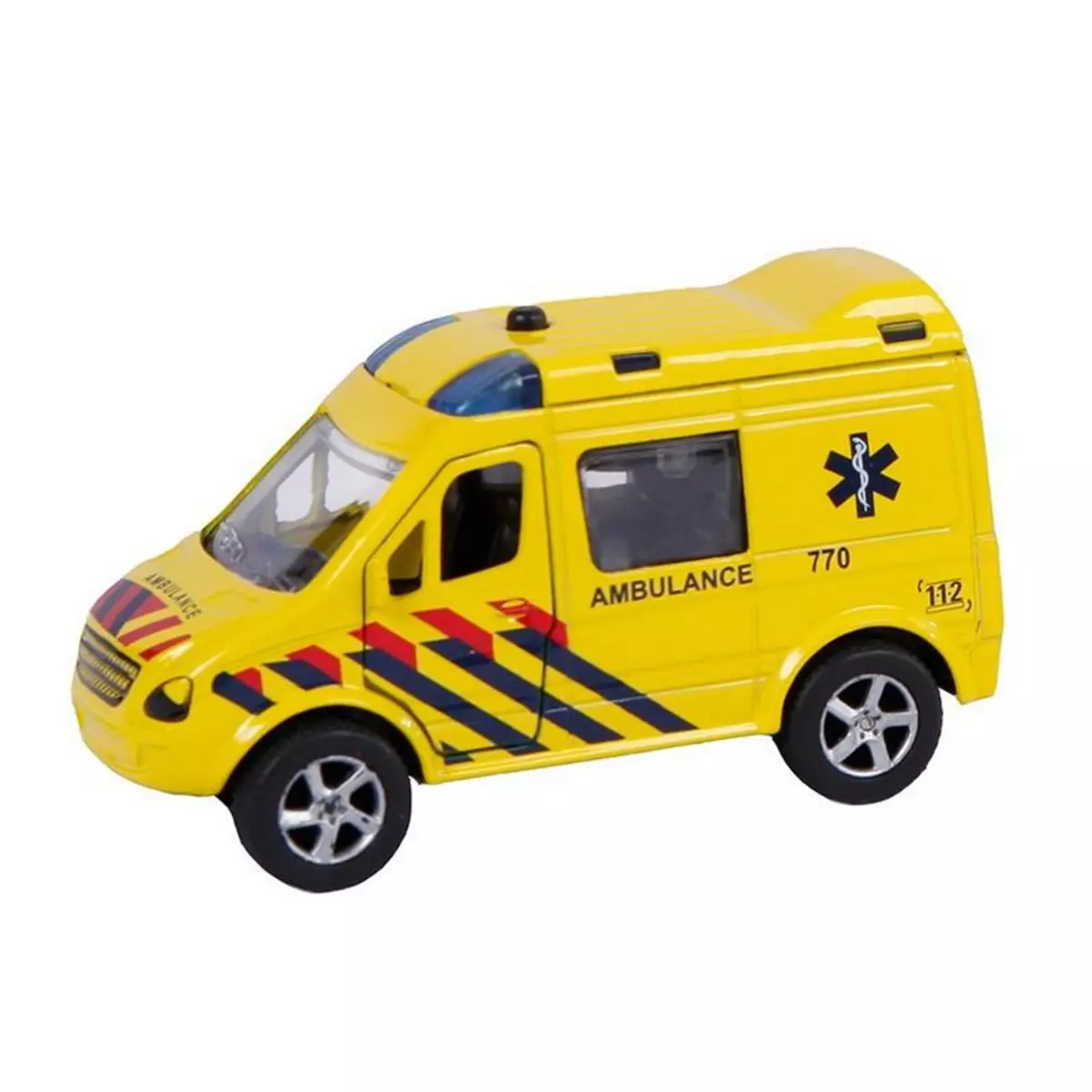 2 PLAY TRAFFIC 2-PLAY TRAFFIC 2-Play Die-cast Pull Back Ambulance NL Light and Sound