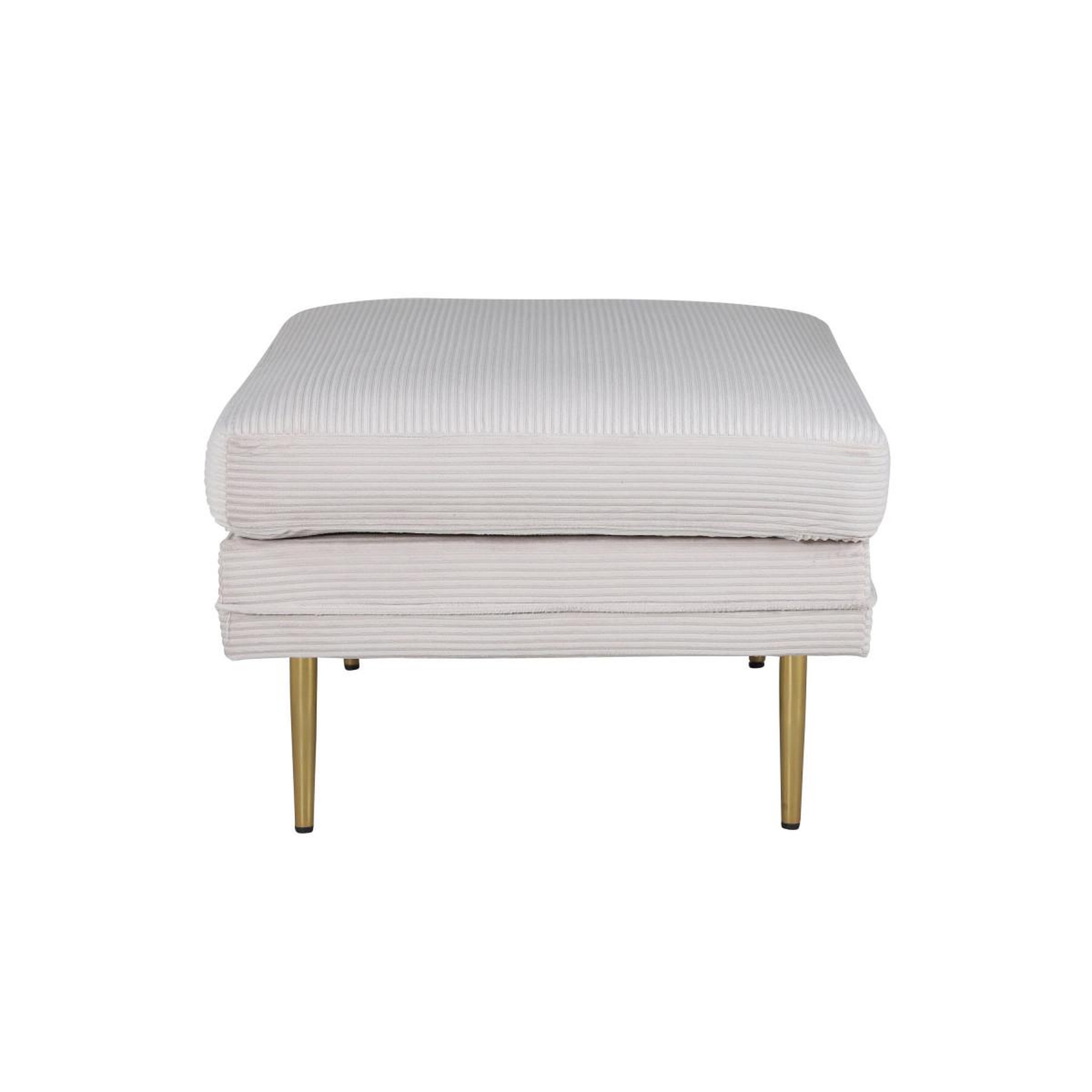 Voir la diapositive 3 : Paris Prix Pouf en velours côtelé  boom  90cm beige