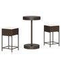 Voir la diapositive 2 : VIDAXL Ensemble de bar de jardin 3 pcs et coussins brun resine tressee