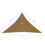 VIDAXL Voile d'ombrage 160 g/m^2 Taupe 3,5x3,5x4,9 m PEHD