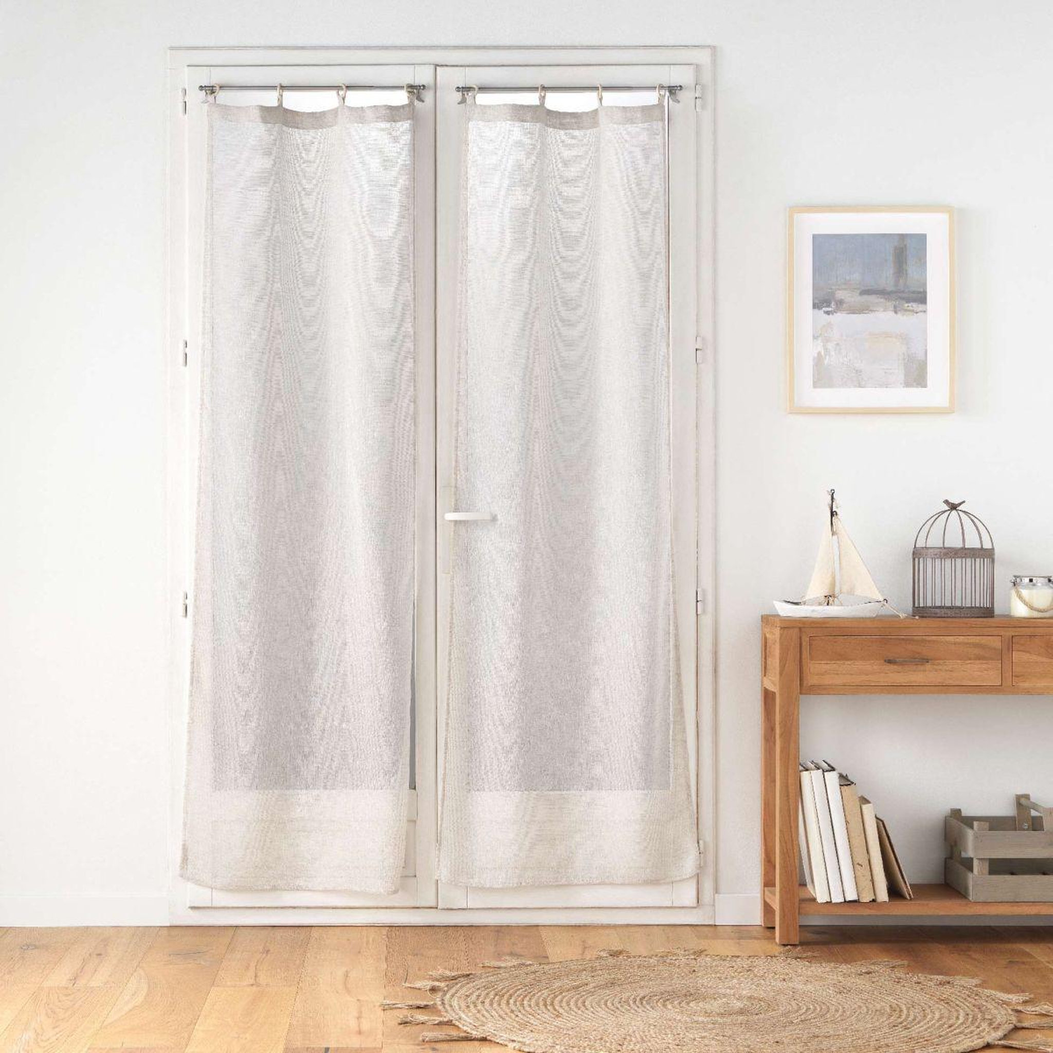 Voir la diapositive 3 : Douceur d'Intérieur Paire de voilages à œillets  minalisa  70x200cm lin