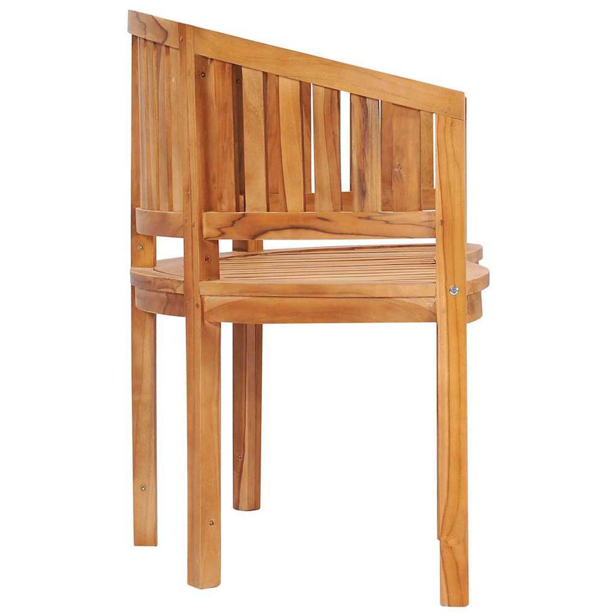 VIDAXL Banc de jardin en forme de banane 151 cm Teck solide