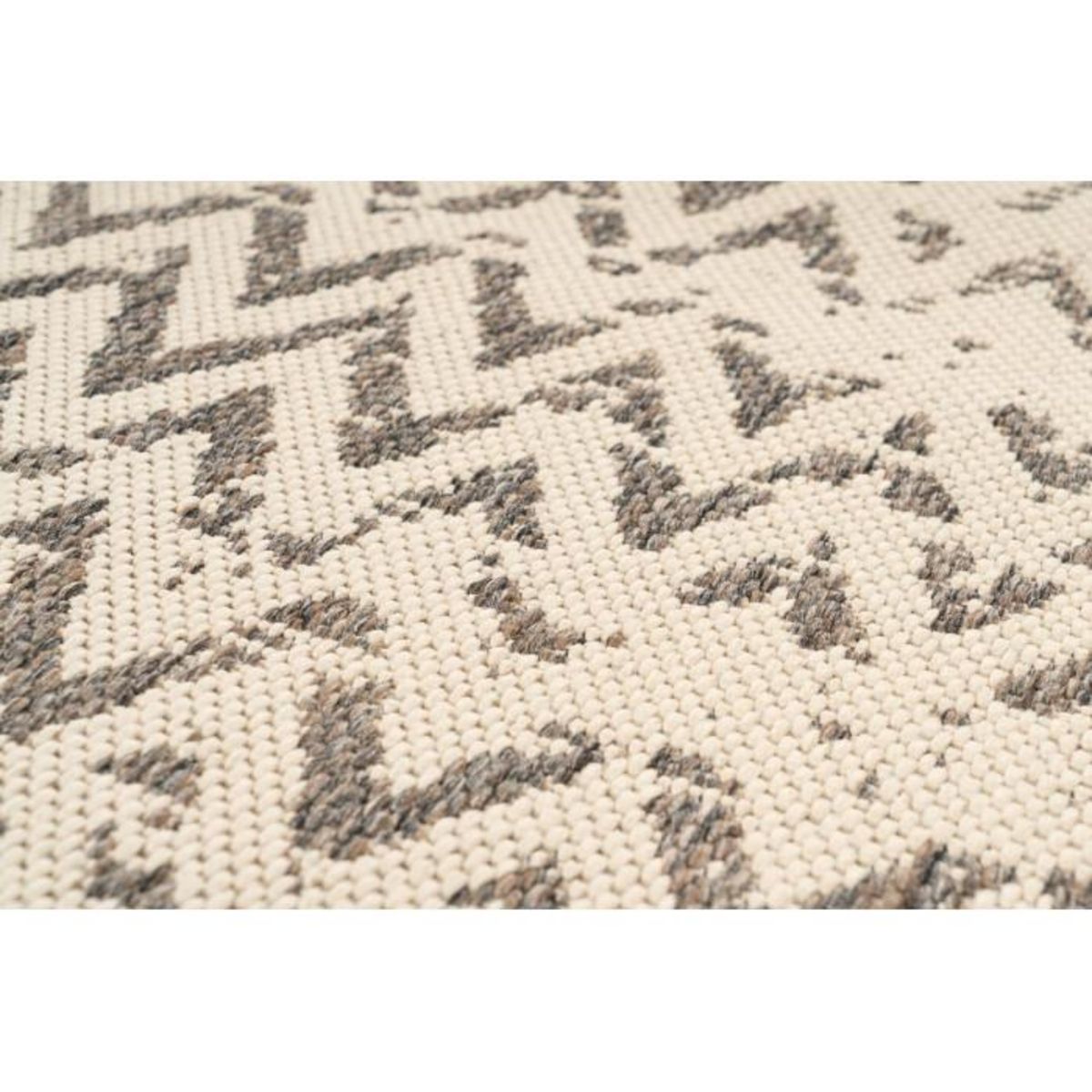 Paris Prix Tapis Tissé à Poils Plats  Splash  Crème