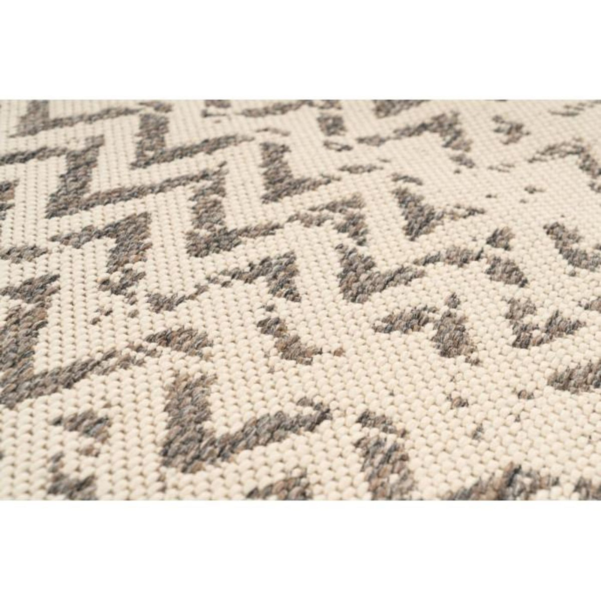 Paris Prix Tapis Tissé à Poils Plats  Splash  Crème