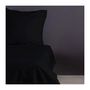 Voir la diapositive 3 : GENERIQUE Parure de lit - 1 housse de couette 220 x 240 cm + 2 taies d'oreiller 60 x 60 cm - Satiné 100% coton - Noir