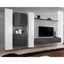 Voir la diapositive 1 : Paris Prix Meuble TV Mural Design  Switch VI  330cm Gris & Blanc