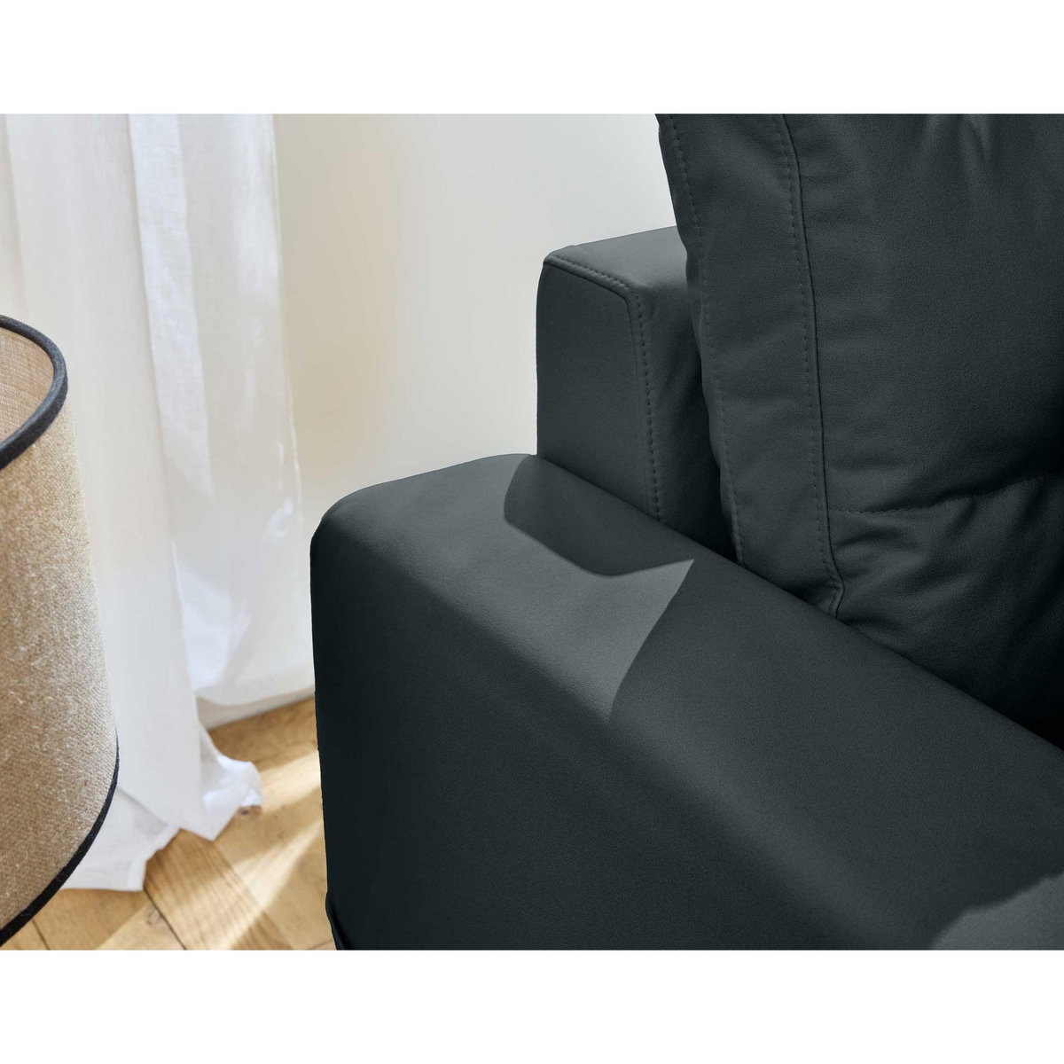 BEST MOBILIER Astoria - canapé d'angle réversible 4 places - convertible avec coffre - en simili