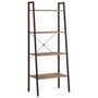 Voir la diapositive 2 : VIDAXL Etagere sur pied 4 niveaux Marron fonce et noir 56x35x140 cm
