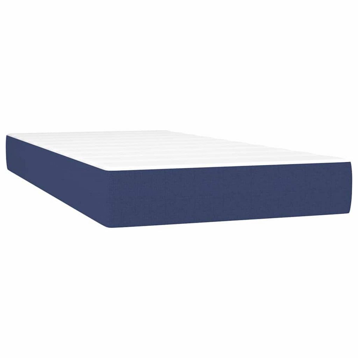 VIDAXL Sommier a lattes de lit avec matelas Bleu 200x200 cm Tissu