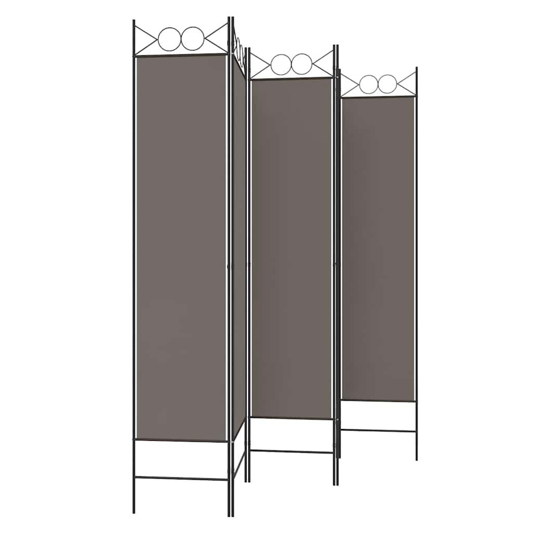 Voir la diapositive 5 : VIDAXL Cloison de separation 5 panneaux Anthracite 200x220 cm Tissu