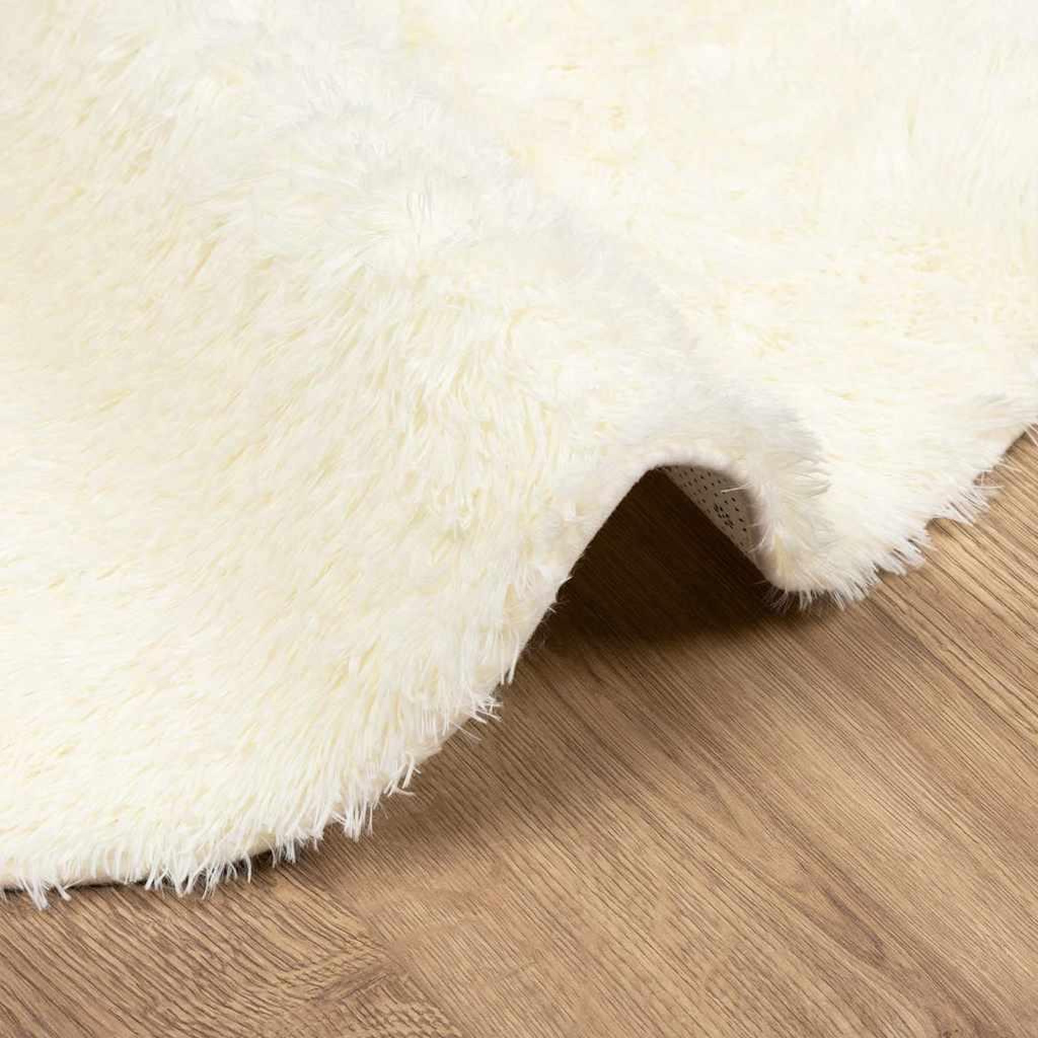 Voir la diapositive 5 : VIDAXL Tapis Shaggy a poils longs NAVARRA creme 200x200 cm polyester