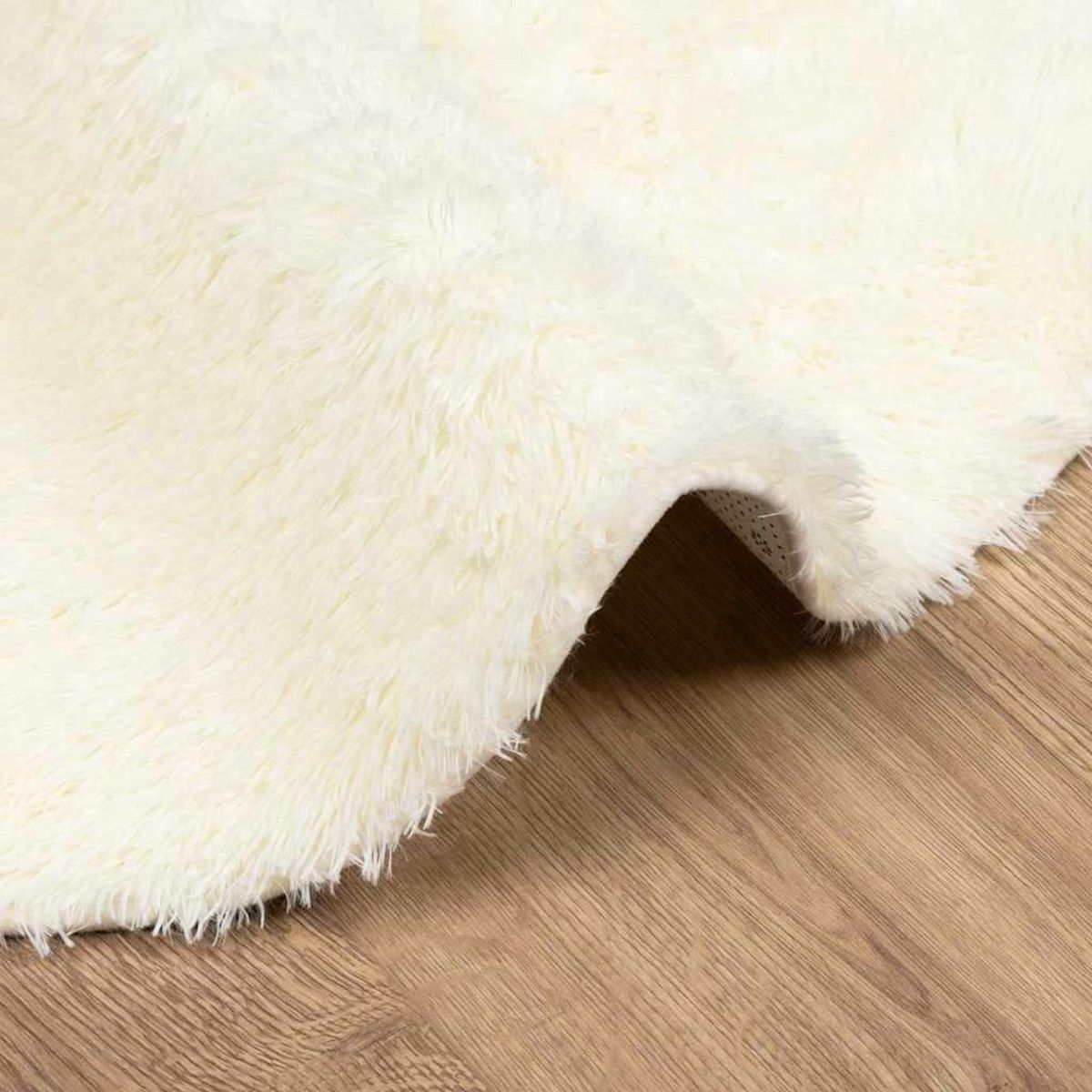 VIDAXL Tapis Shaggy a poils longs NAVARRA creme 200x200 cm polyester