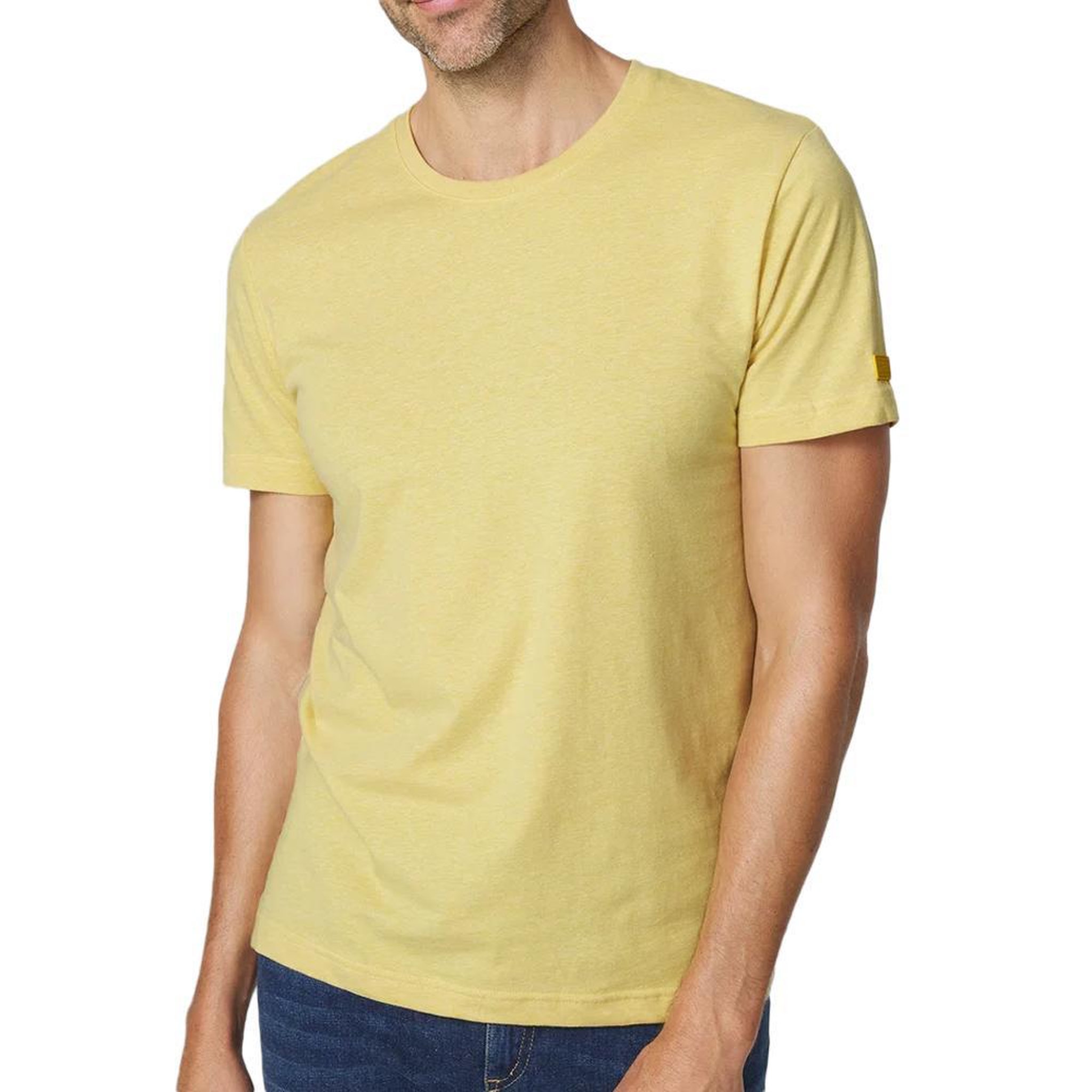 TBS T-Shirt Jaune Homme TBS Cedrat. Coloris disponibles : Jaune