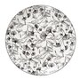 Voir la diapositive 1 : SECRET DE GOURMET Lot de 6 Assiettes Plates  Black Floral  27cm Noir