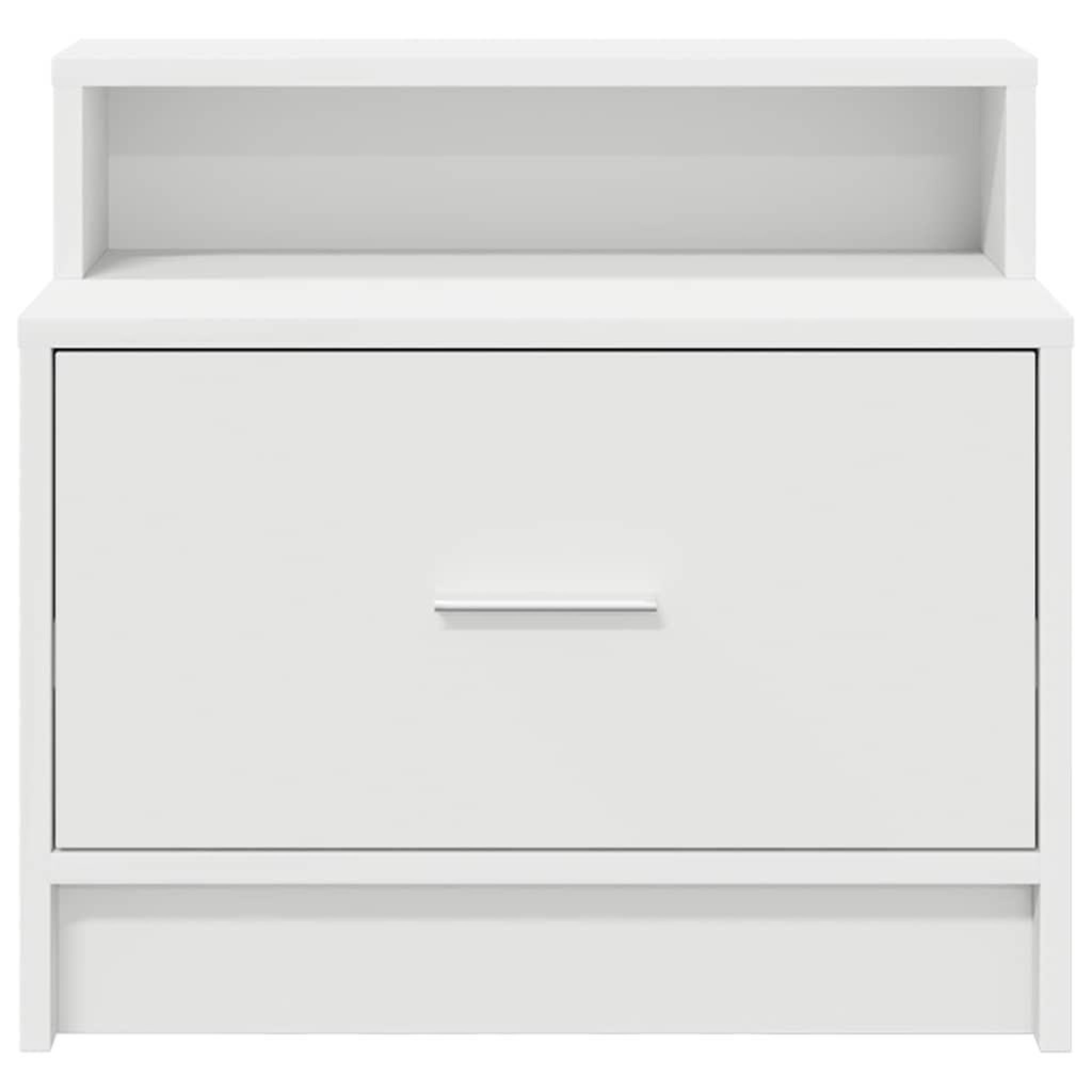 Voir la diapositive 4 : VIDAXL Table de chevet avec tiroir blanc 51x31x47 cm