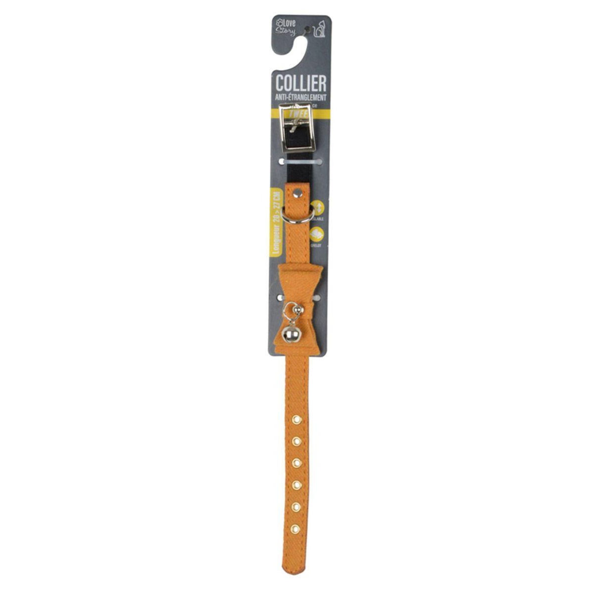 Paris Prix Collier pour Chat  Anti Etranglement  27cm Moutarde