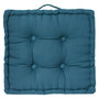 Voir la diapositive 1 : ATMOSPHERA Coussin de Sol  Dorian  40x40cm Bleu Canard