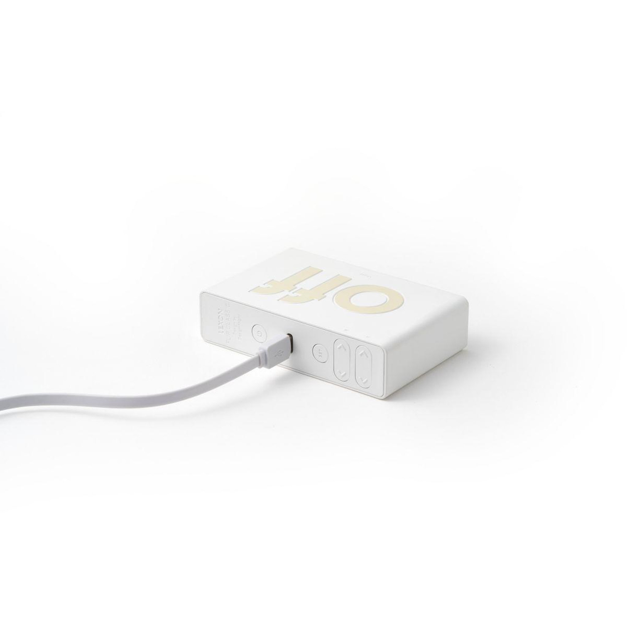Voir la diapositive 3 : LEXON Réveil Flip Classic Rechargeable en USB-C Blanc