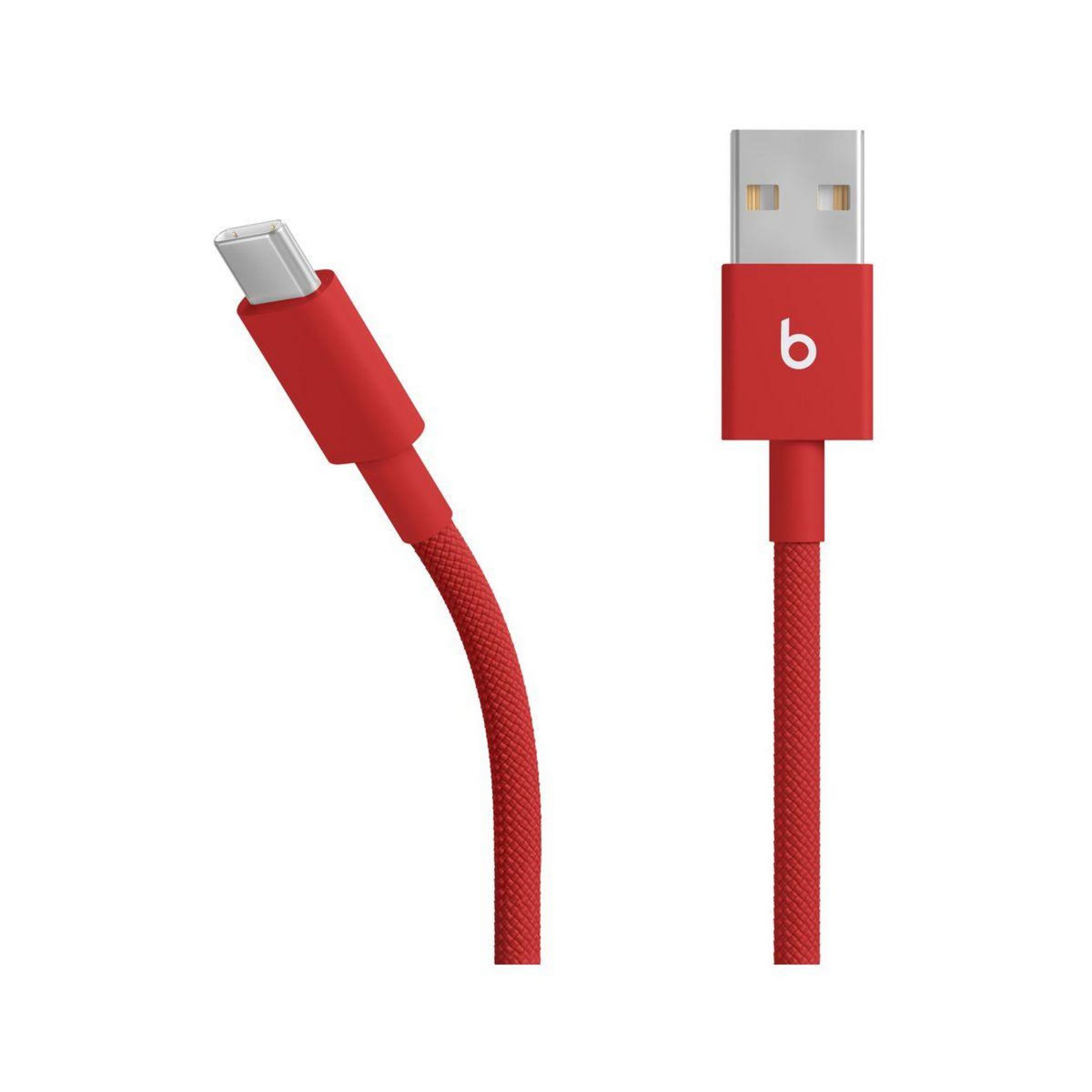 BEATS Câble de charge tissé USB-A vers USB-C 1M50 Rouge flash