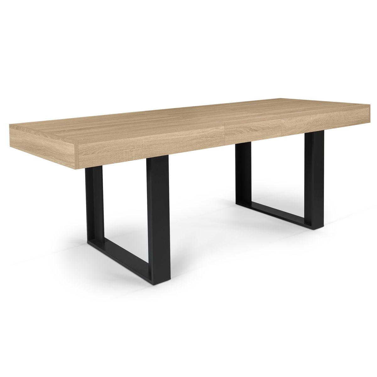 Table de séjour salle à manger extensible style industriel 160/200 cm MILTON