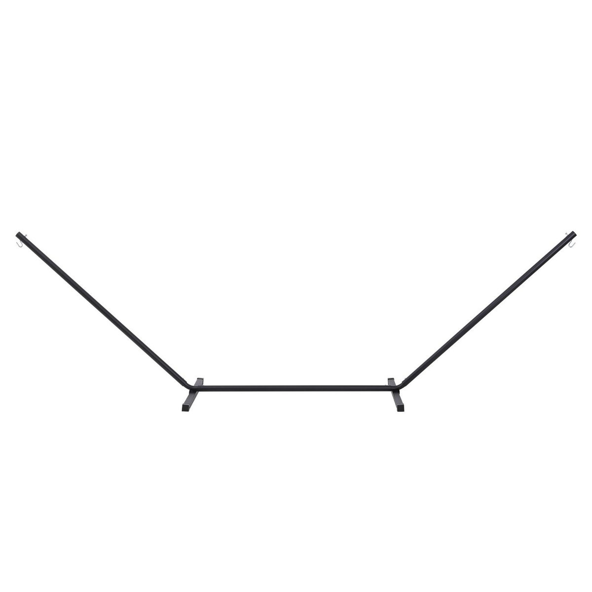 OUTSUNNY Support pied de hamac structure robuste métal époxy noir dim. 3,60L x 0,92l x 1,15H m
