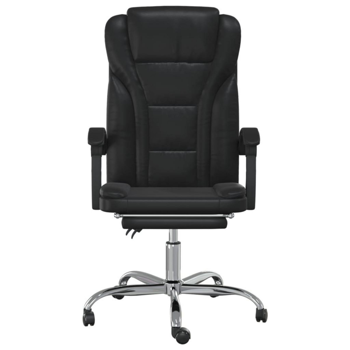 VIDAXL Fauteuil inclinable de bureau Noir Similicuir