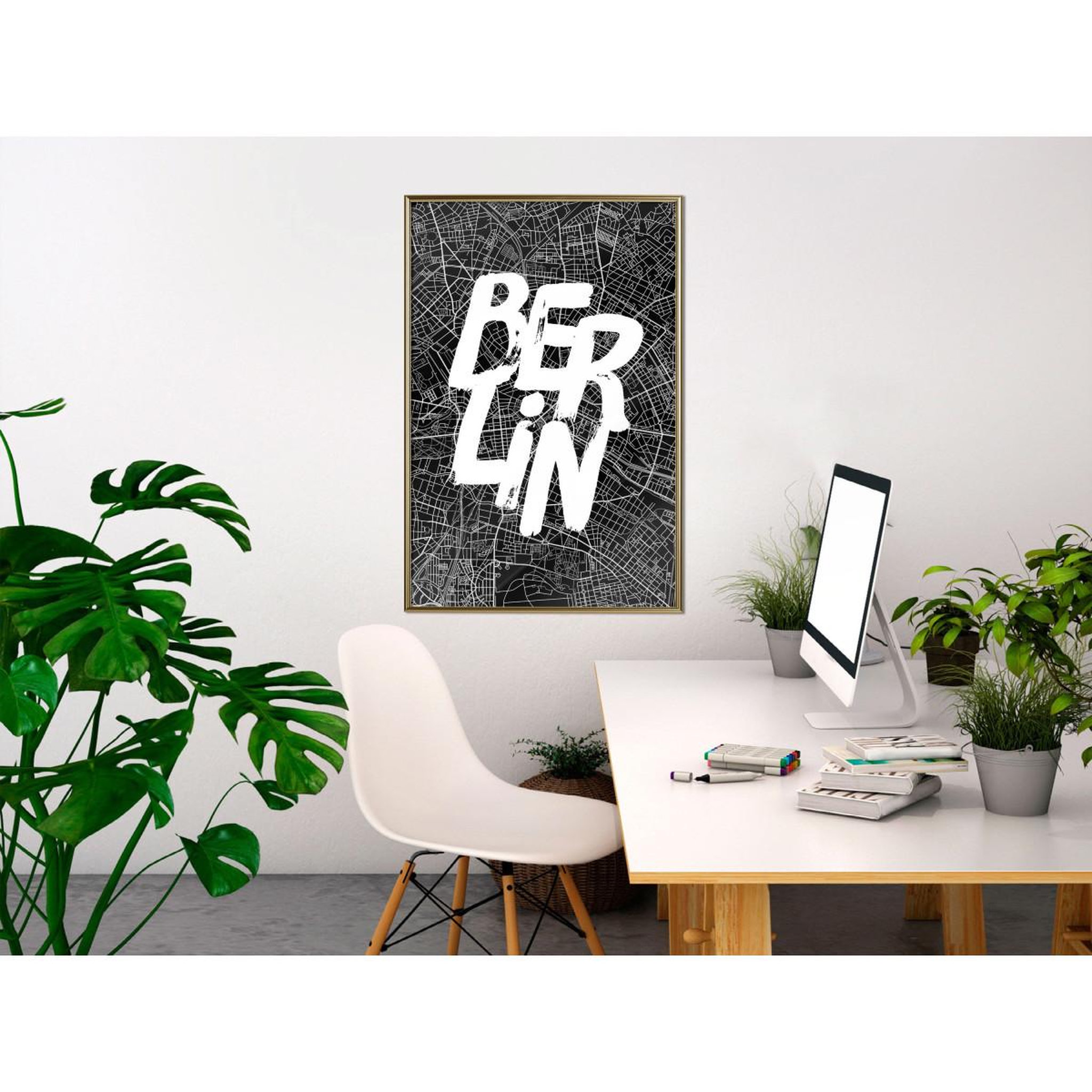 Voir la diapositive 2 : Paris Prix Affiche Murale Encadrée  Negative Berlin