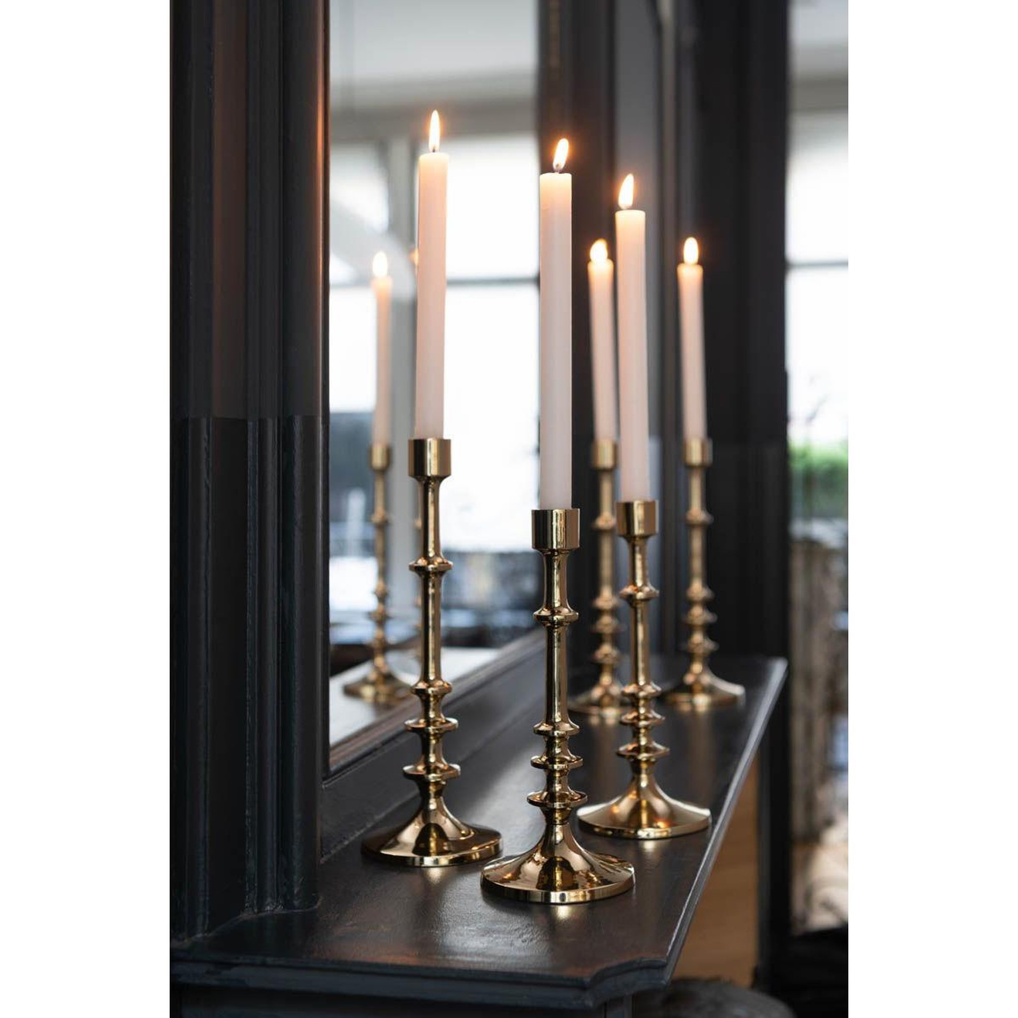 Voir la diapositive 4 : J-LINE Lot de 2 chandeliers design  néo  30cm or