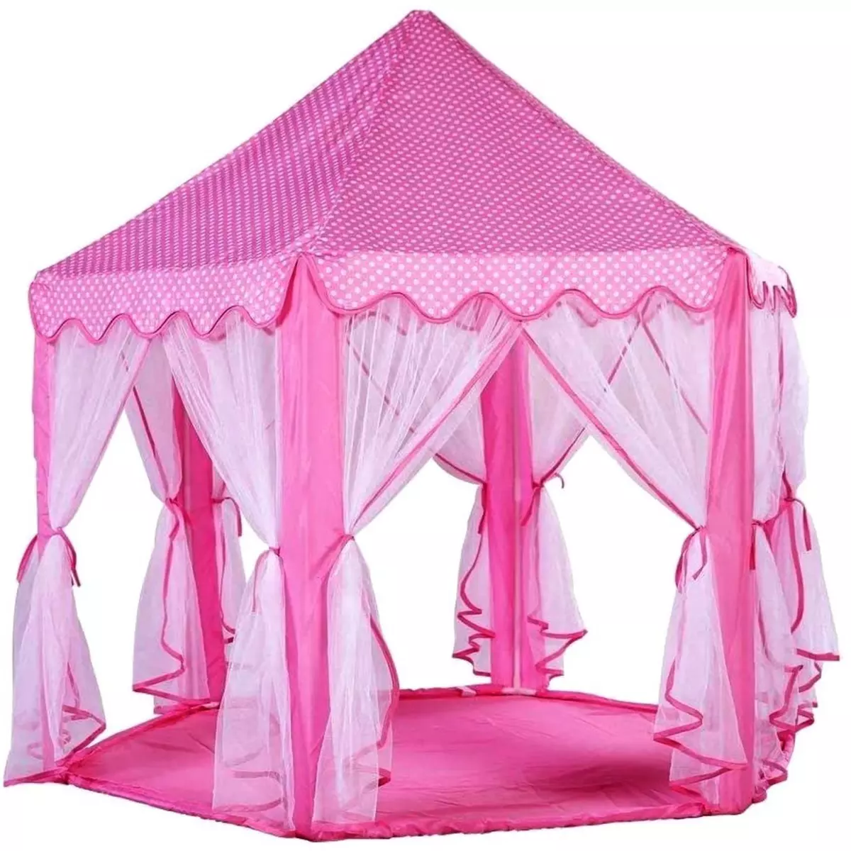  XXL Grand chateau en tissu rose princesse tente maison jouet enfant