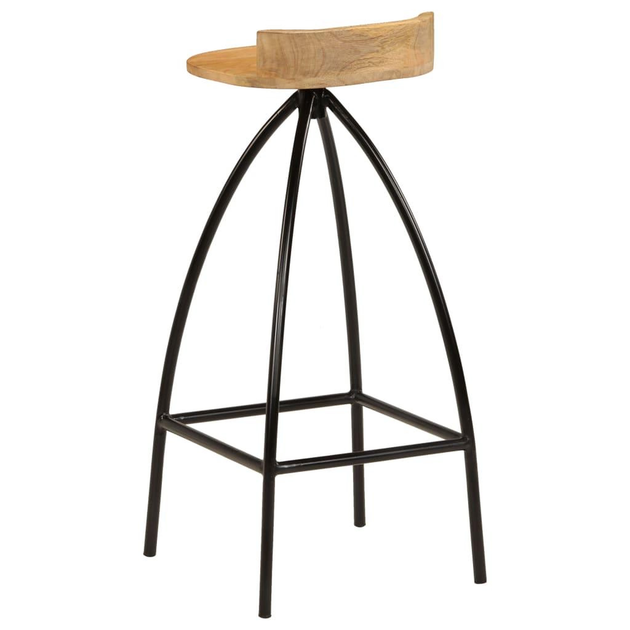 Voir la diapositive 5 : VIDAXL Chaises de bar lot de 2 bois de manguier solide