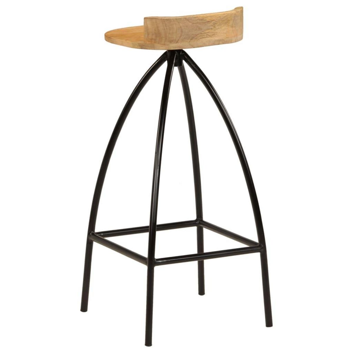 VIDAXL Chaises de bar lot de 2 bois de manguier solide