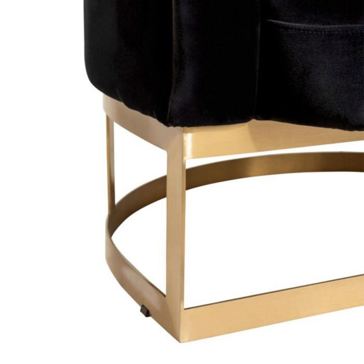 Paris Prix Fauteuil en Velours  Wilson  90cm Anthracite & Or