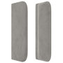 Voir la diapositive 4 : VIDAXL Tete de lit avec oreilles Gris clair 93x16x78/88 cm Velours