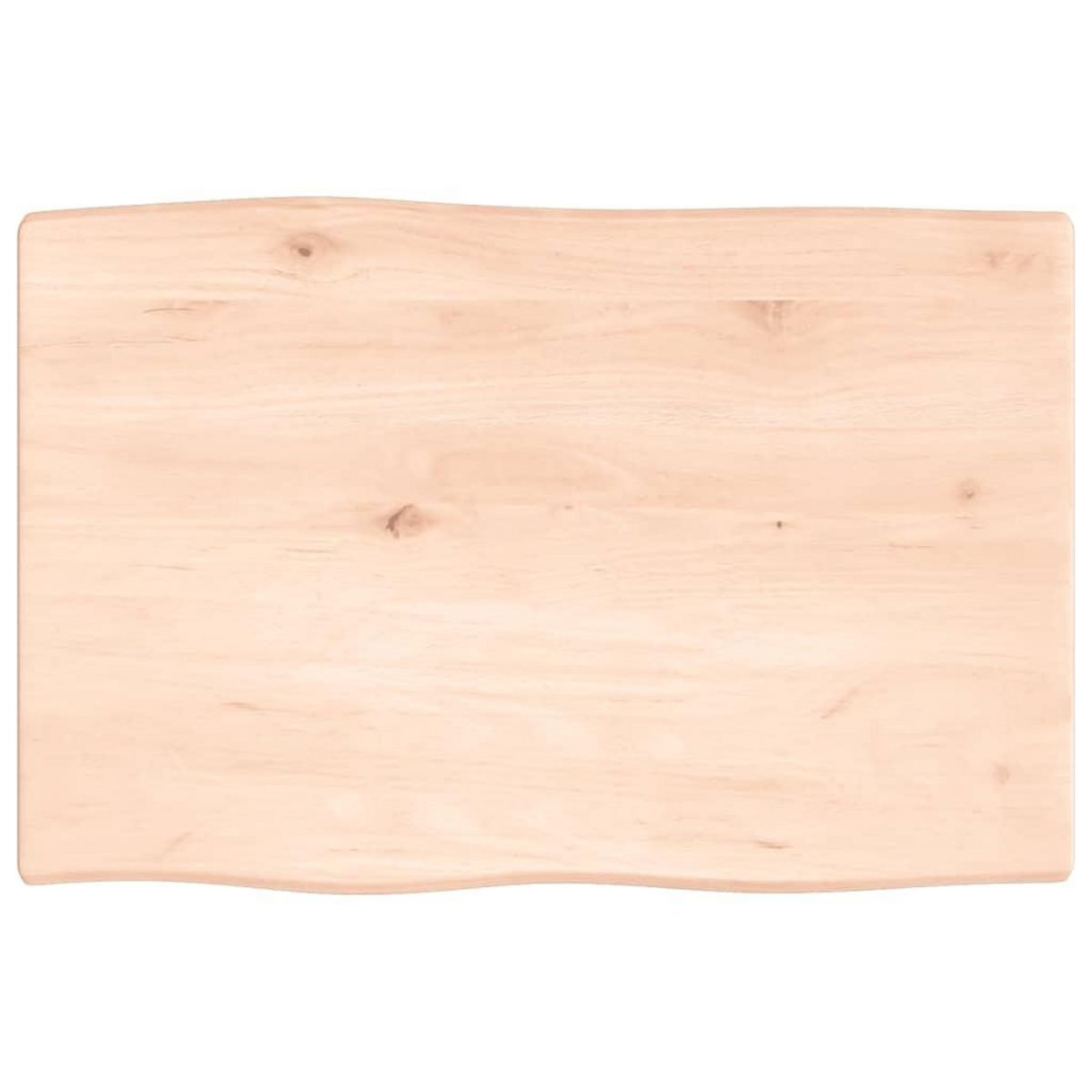 VIDAXL Dessus de table bois chene massif non traite bordure assortie