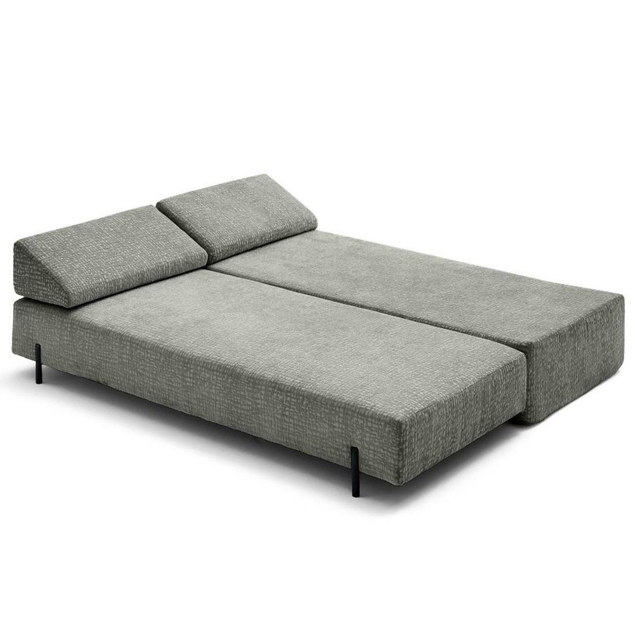 Voir la diapositive 6 : BEST MOBILIER Brescia - banquette 3 places convertible en tissu velours relief