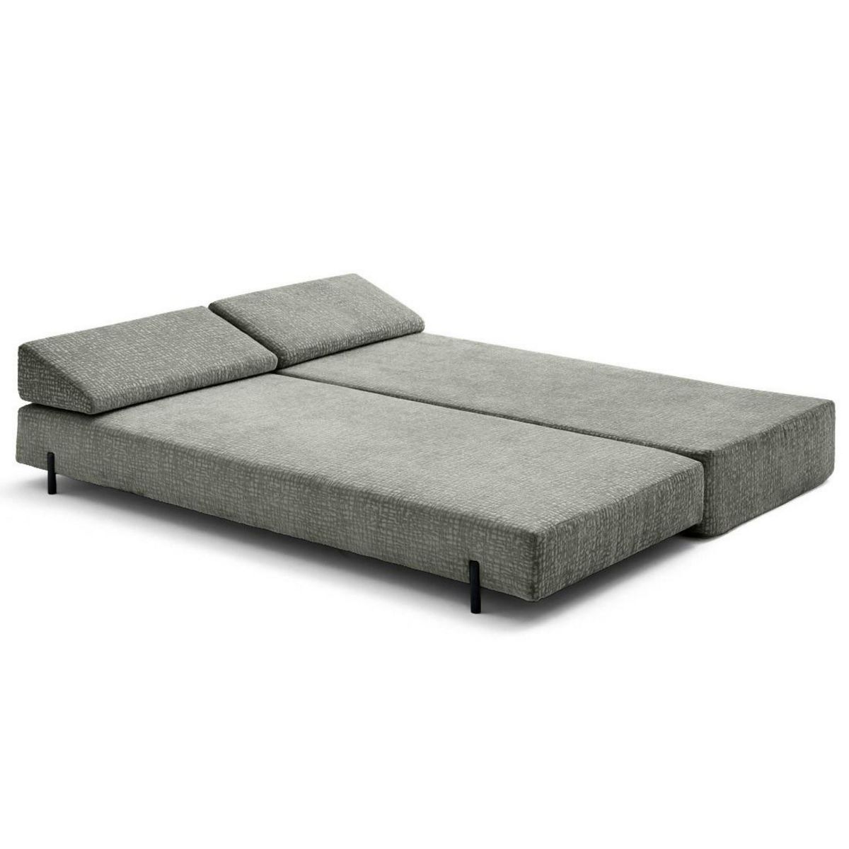 BEST MOBILIER Brescia - banquette 3 places convertible en tissu velours relief