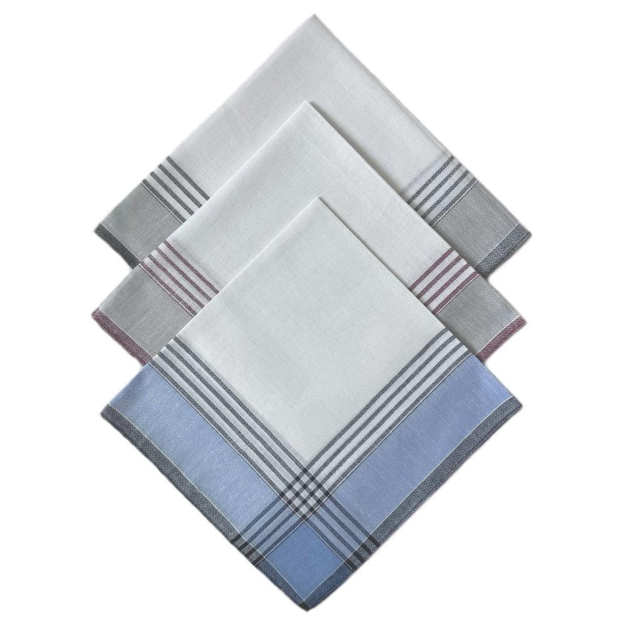 VANDERSICKEL Lot de 12 mouchoirs Homme 40x40cm 100% coton