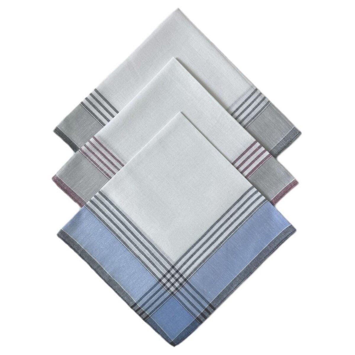 VANDERSICKEL Lot de 12 mouchoirs Homme 40x40cm 100% coton