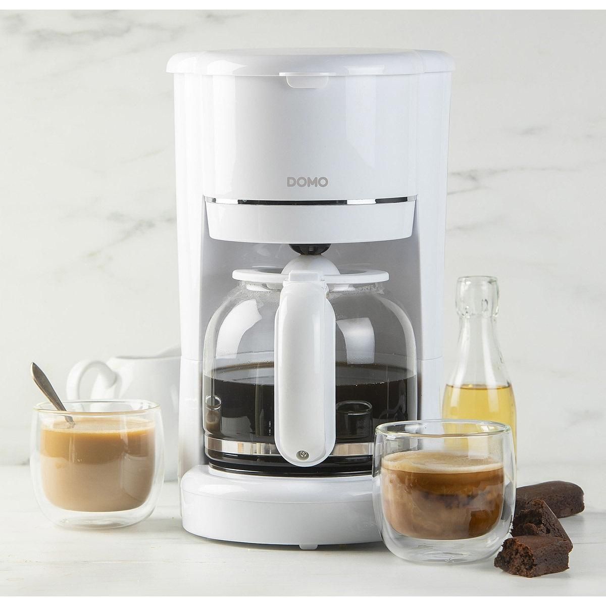 Domo Cafetière filtre 12 tasses 900w blanc - DO730K