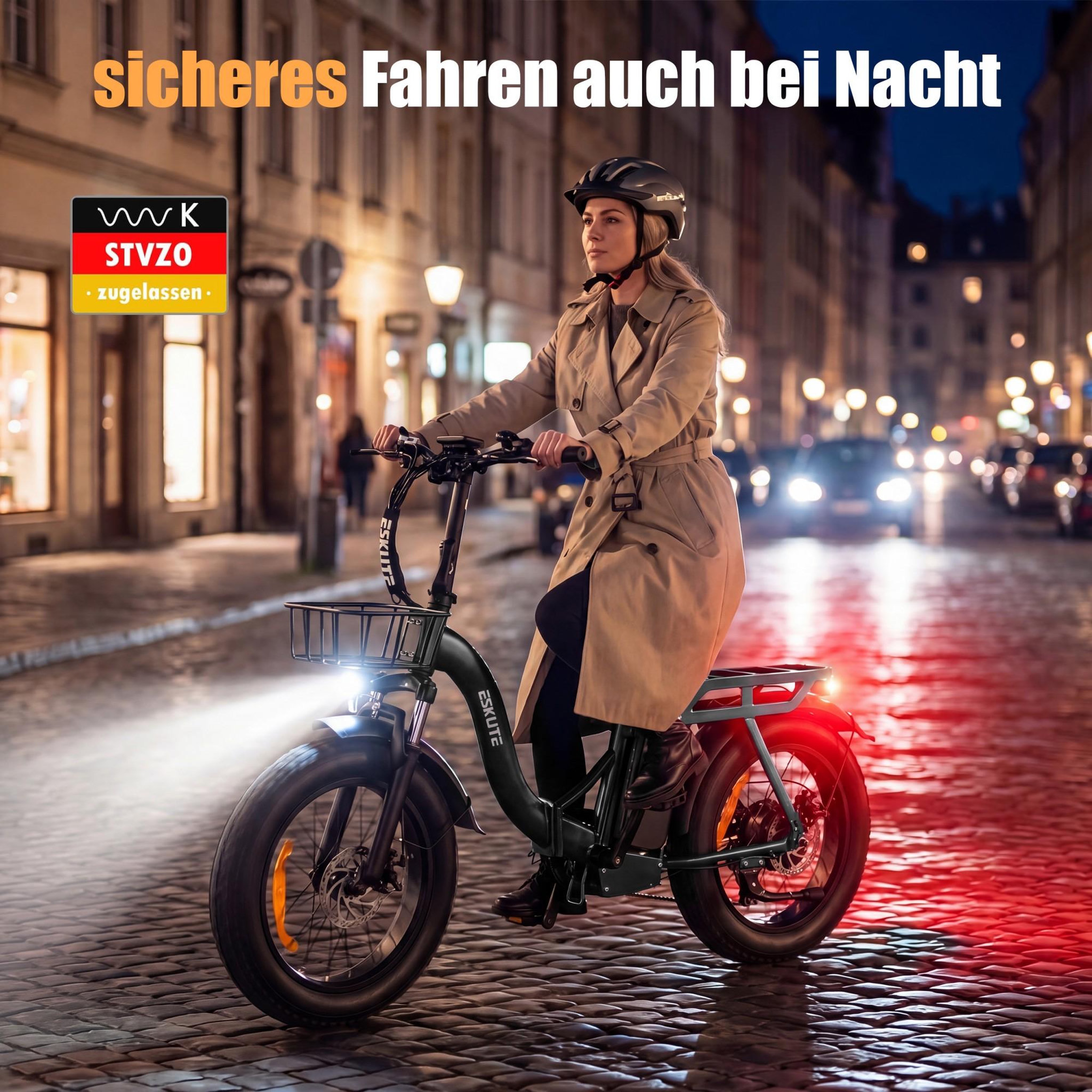 Voir la diapositive 6 : ESKUTE Vélo électrique pliable ESKUTE D202, 48V 20,8Ah