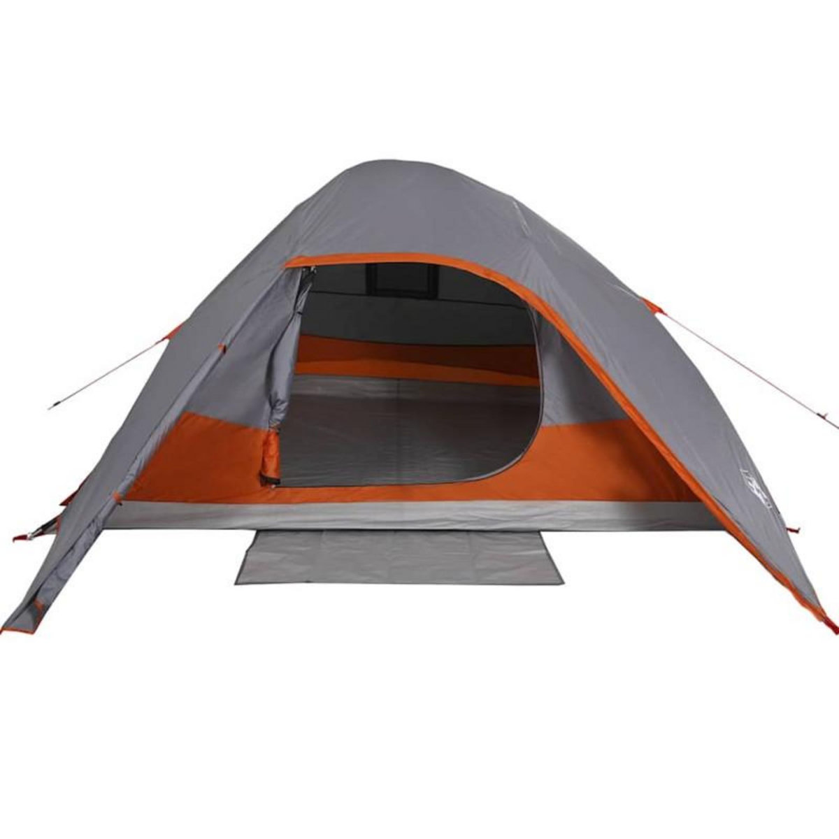 VIDAXL Tente de camping à dôme 4 personnes gris et orange imperméable